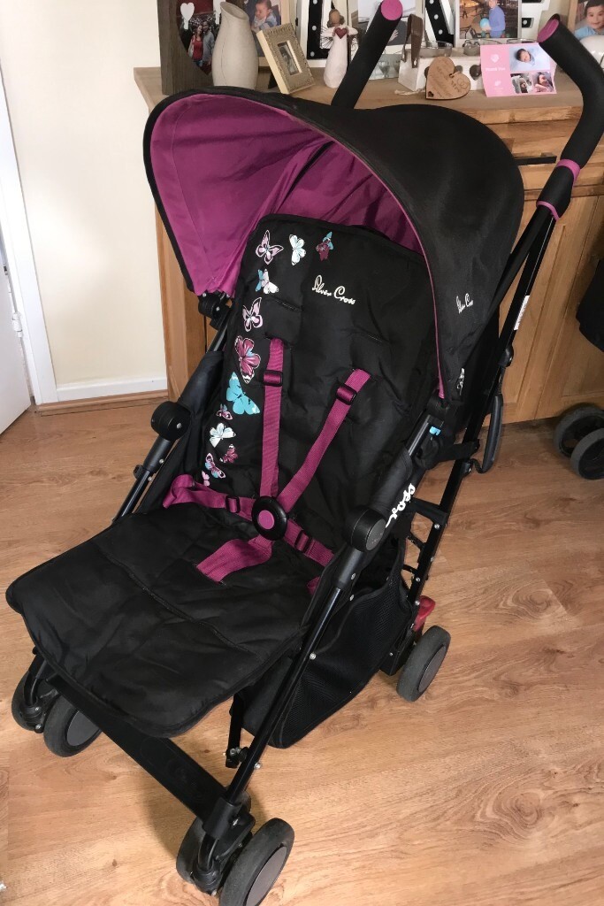 silver cross stroller pink butterflies